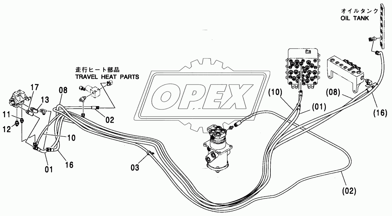 PILOT PIPING (J) <TRAVEL HEAT>