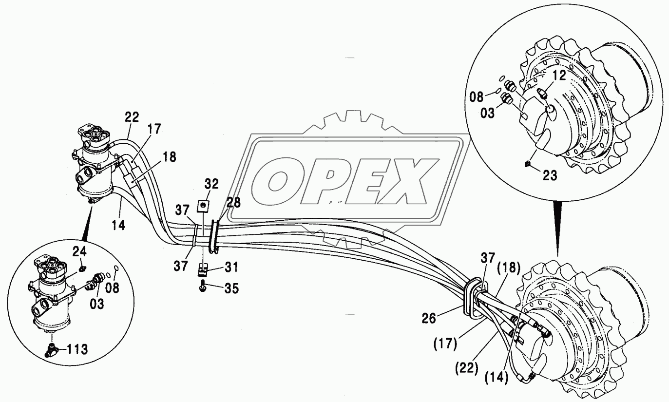 TRAVEL PIPING (LC TRACK) <TRAVEL HEAT>