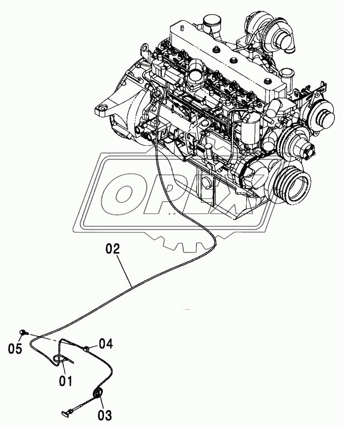 ENGINE STOP CABLE (AUTO. ENGINE CONTROL)