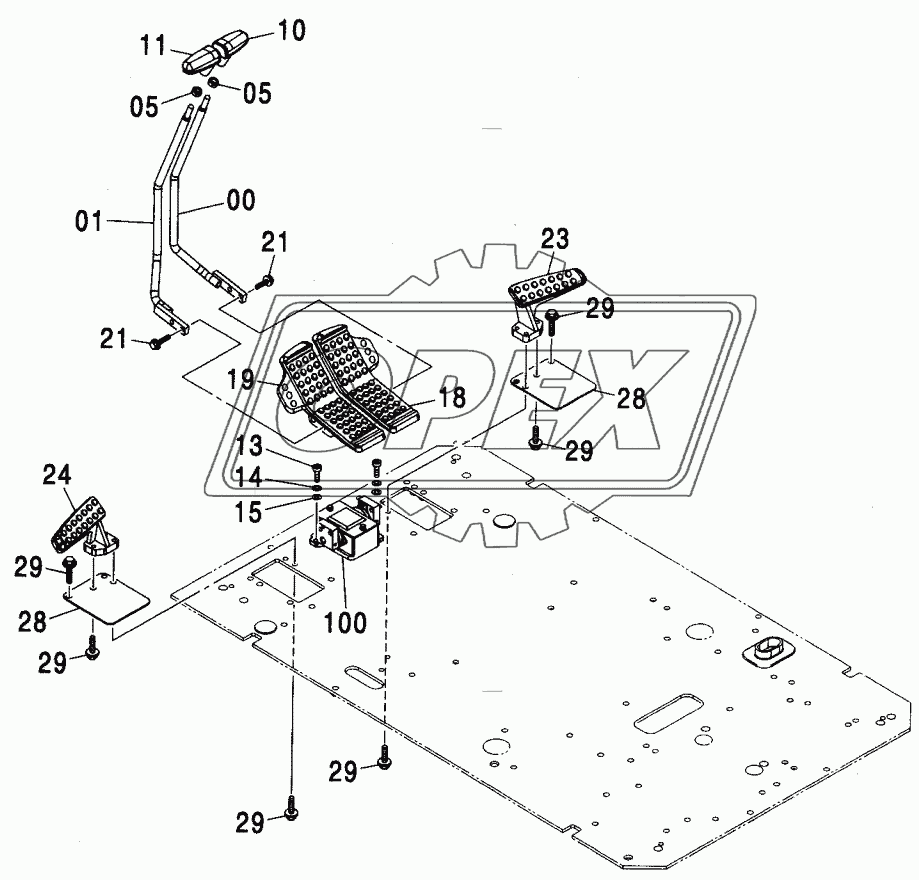 CONTROL LEVER (TRAVEL) <200, E, 210, H>