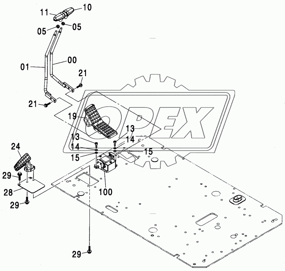 CONTROL LEVER (TRAVEL) <K>