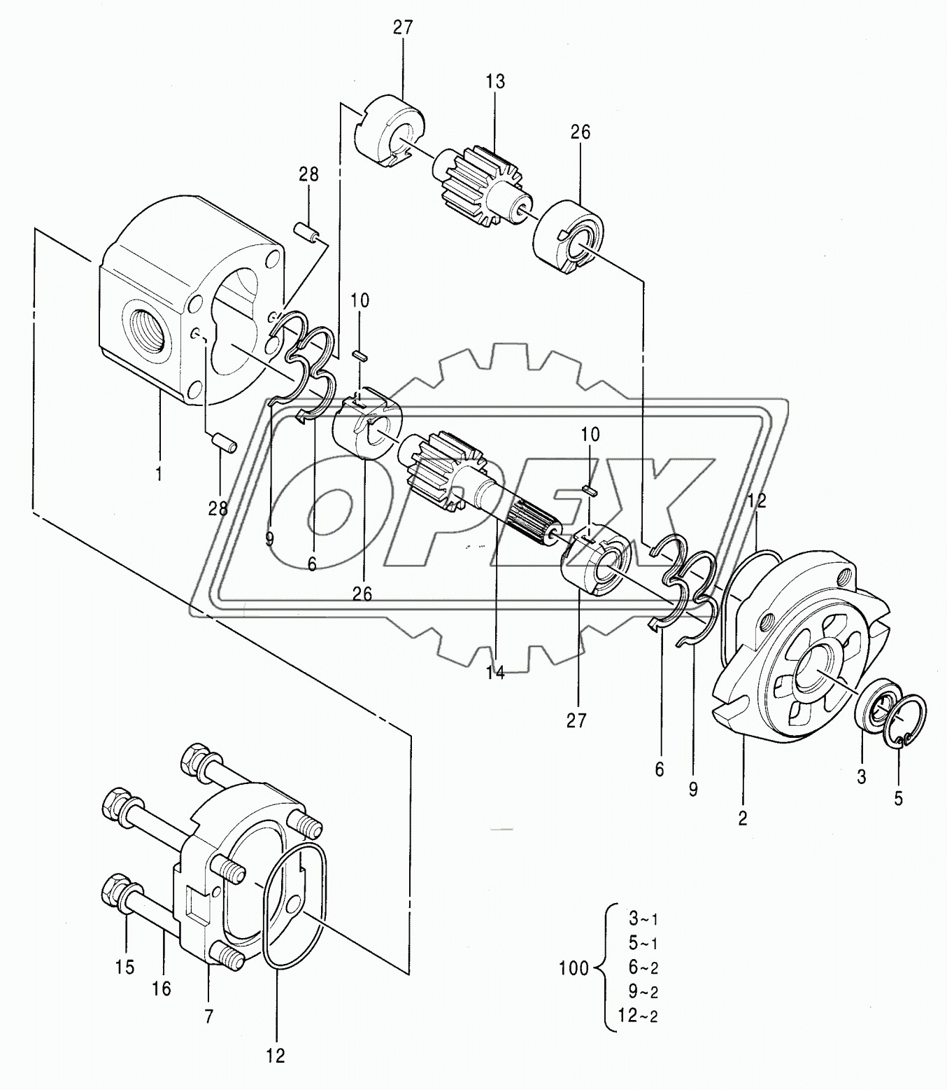 PUMP, GEAR <200, H, K>