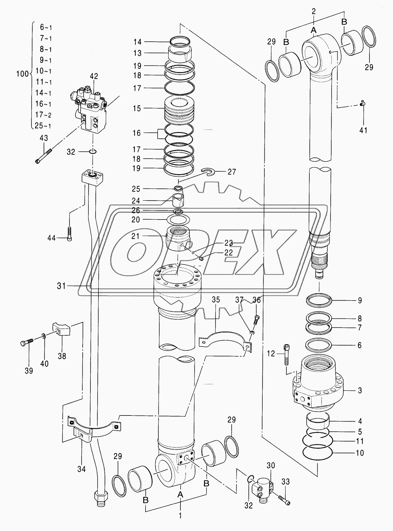 CYL., ARM (WITH HOLDING VALVE) (MONO BOOM)
