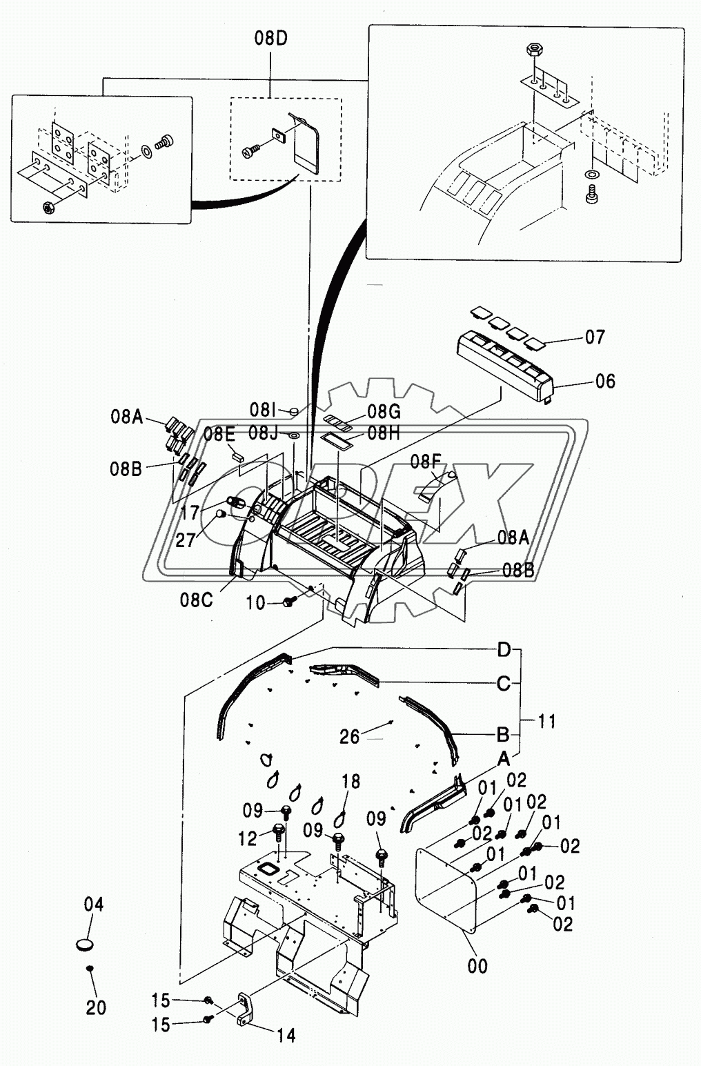 REAR BOX (HEATER LESS)