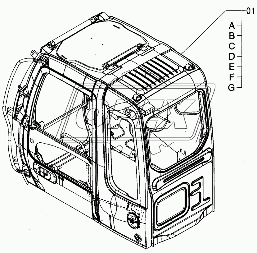 CAB (WITH GUARD SEAT)<250>