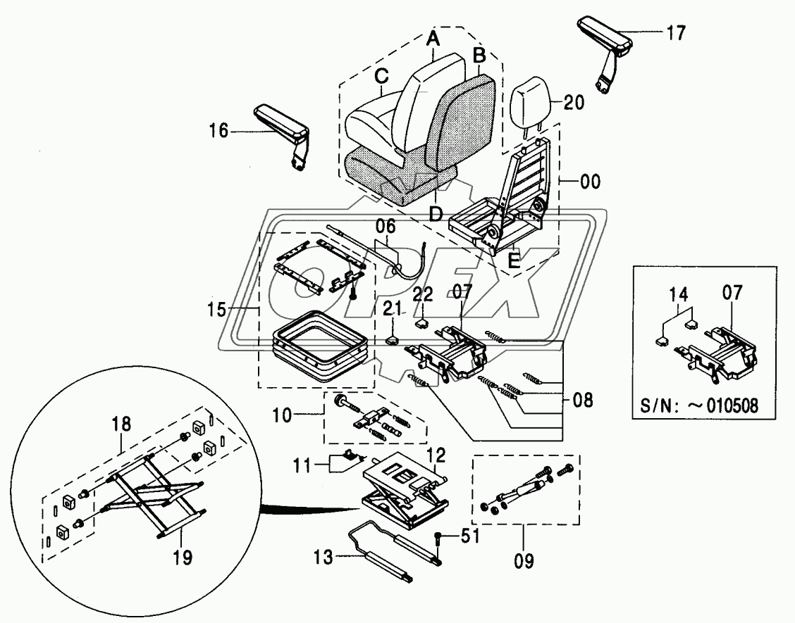 SUSPENSION SEAT (CLOTH)