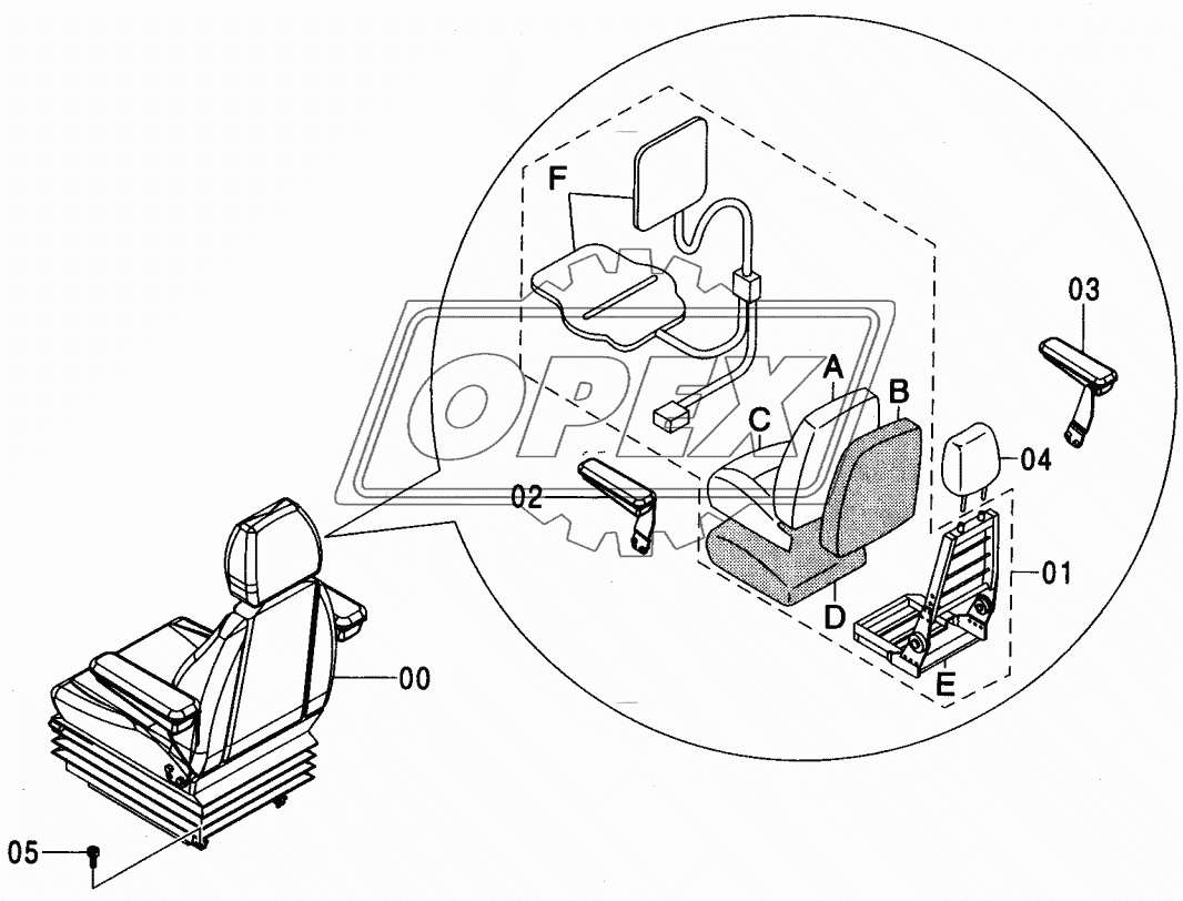 AIR-SUSPENSION SEAT (WITH HEATER)<250>