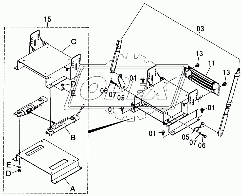 SEAT STAND <230, H, K>