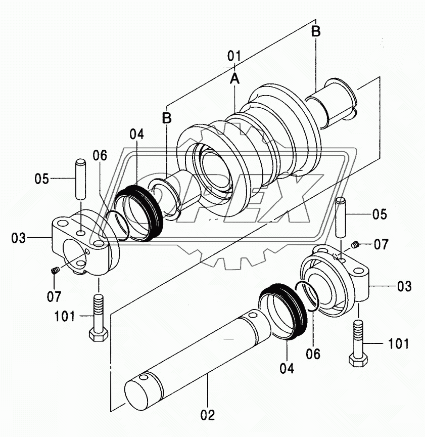 LOWER ROLLER (STD. TRACK) (STD,EU1)