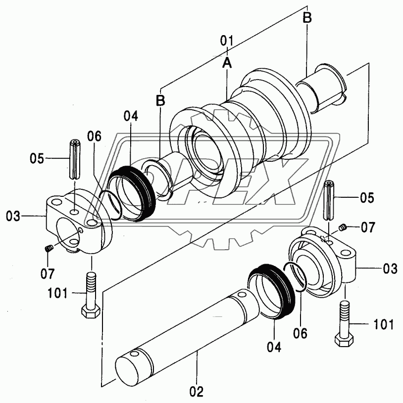 LOWER ROLLER (NARROW LC TRACK) (EU2)