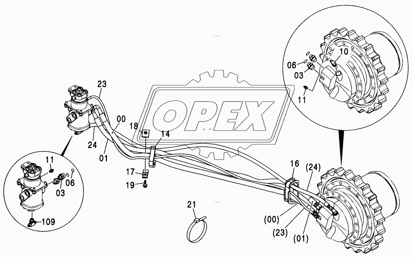 TRAVEL PIPING (STD. TRACK)