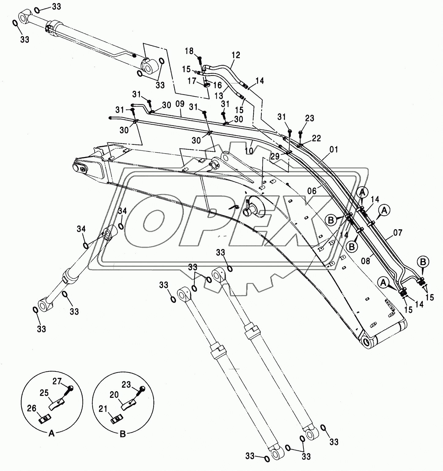 FRONT PIPING (MONO BOOM)