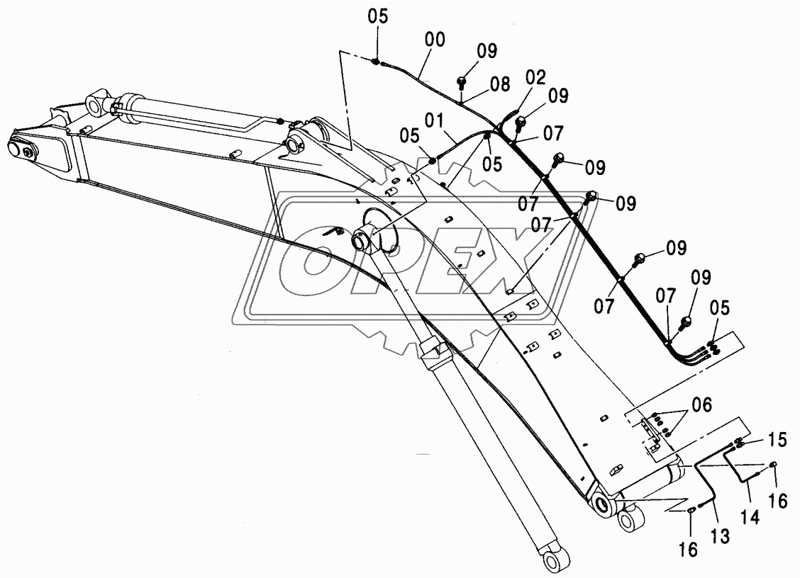 LUBRICATE PIPING (MONO BOOM)