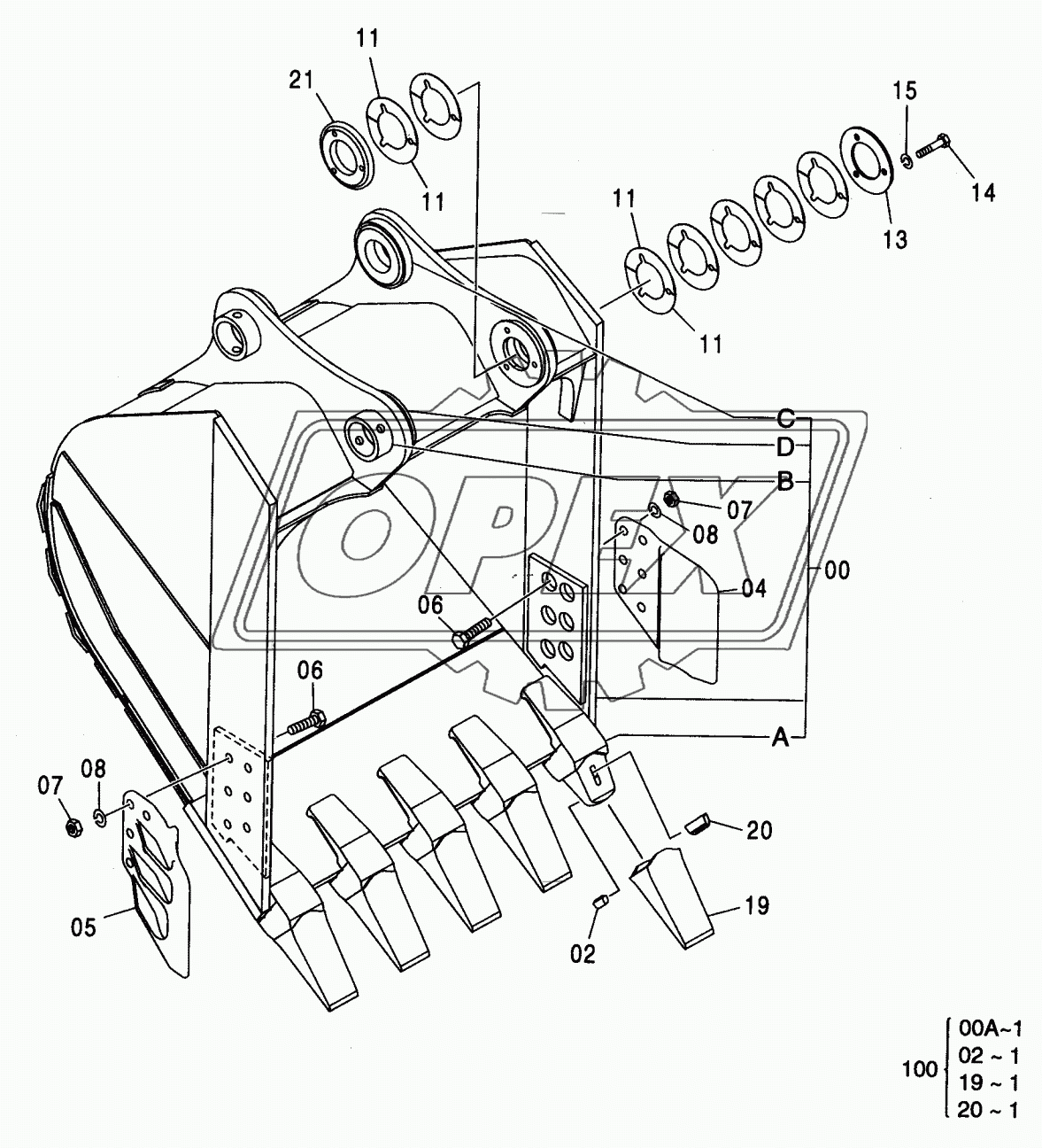 К BUCKET 1.0 (JIS 94)