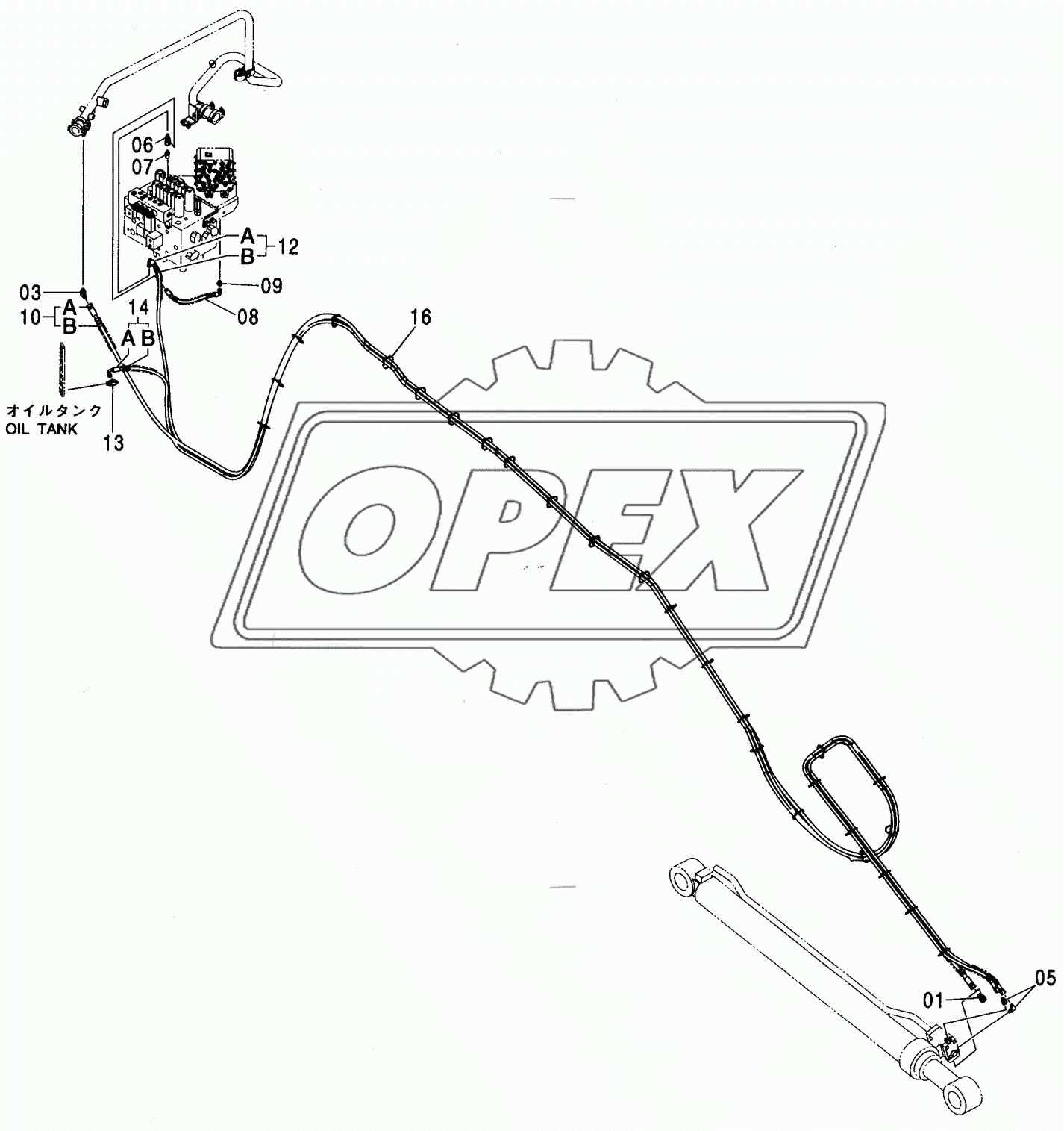 HOSE RUPTURE VALVE PIPING (ARM)(ISO SPEC. )(2P-B00M)
