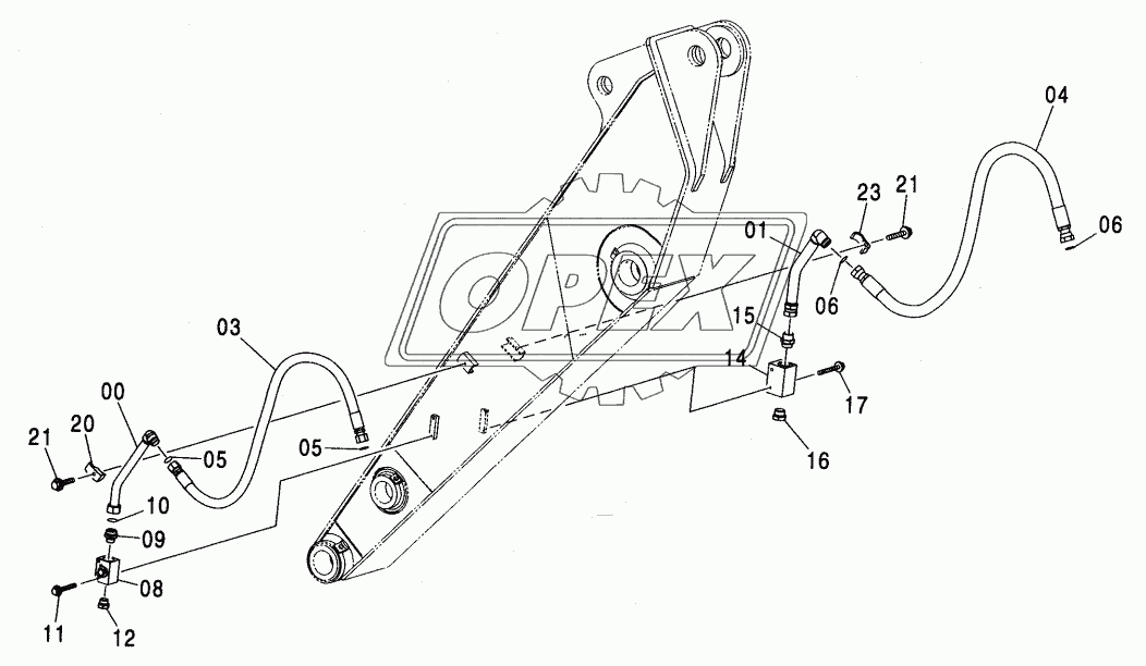 ARM PIPING (2.19M ARM)(BREAKER & CRUSHER)<250>