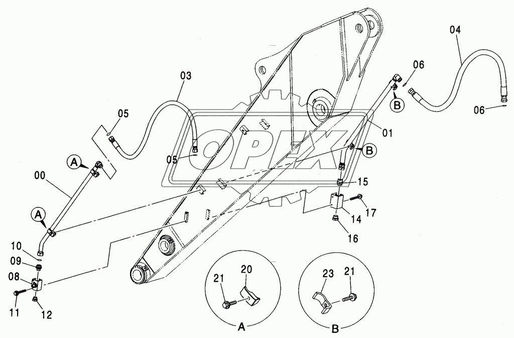 ARM PIPING (2.96M ARM)(BREAKER & CRUSHER)<250>