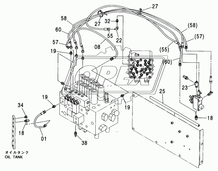 PILOT PIPING (FLOW RATE SELECTOR) 1