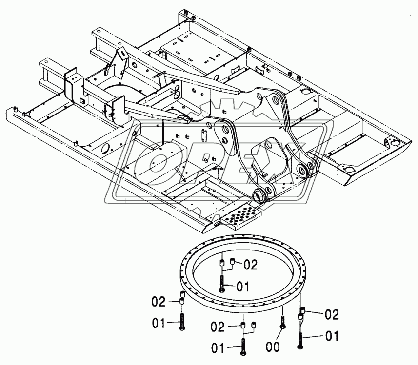 SWING BEARING SUPPORT <H,K, 250>