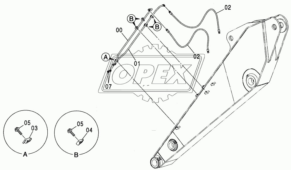 QUICKHITCH PIPING (2.50M ARM)<250>