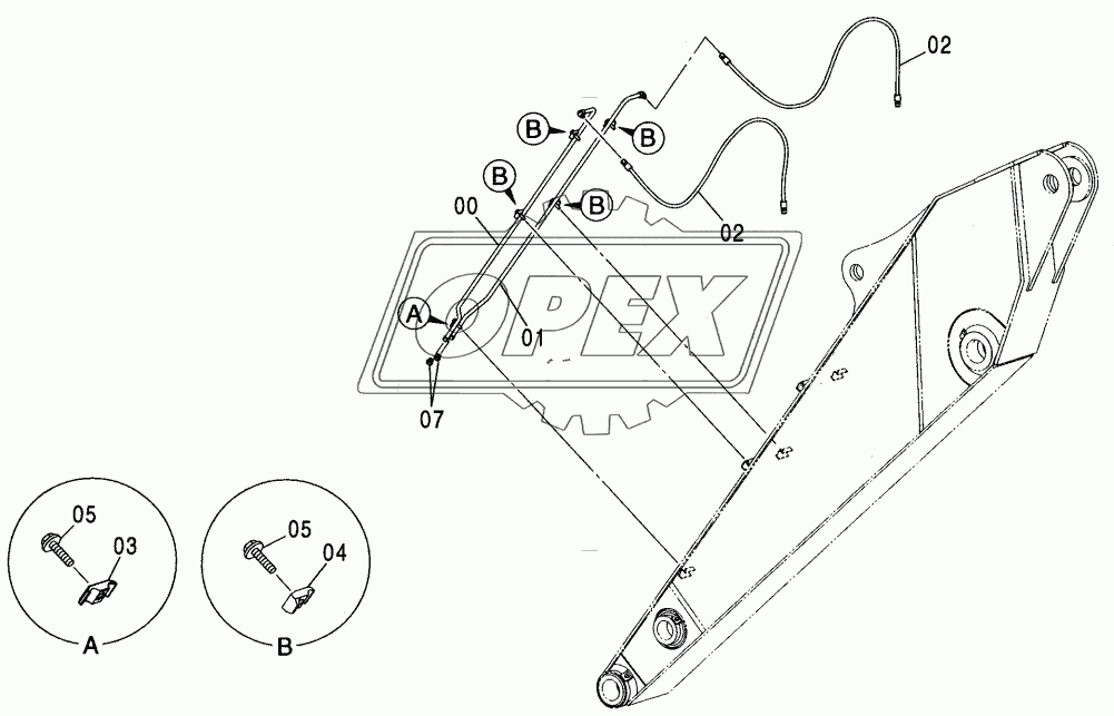 QUICKHITCH PIPING (2.96M ARM)<250>