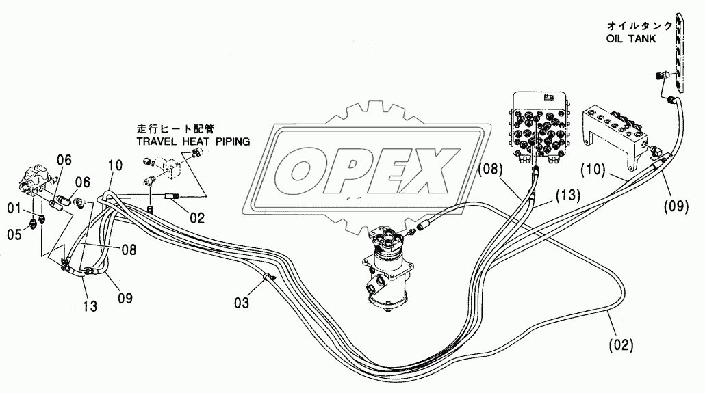 PILOT PIPING (J) <TRAVEL HEAT>