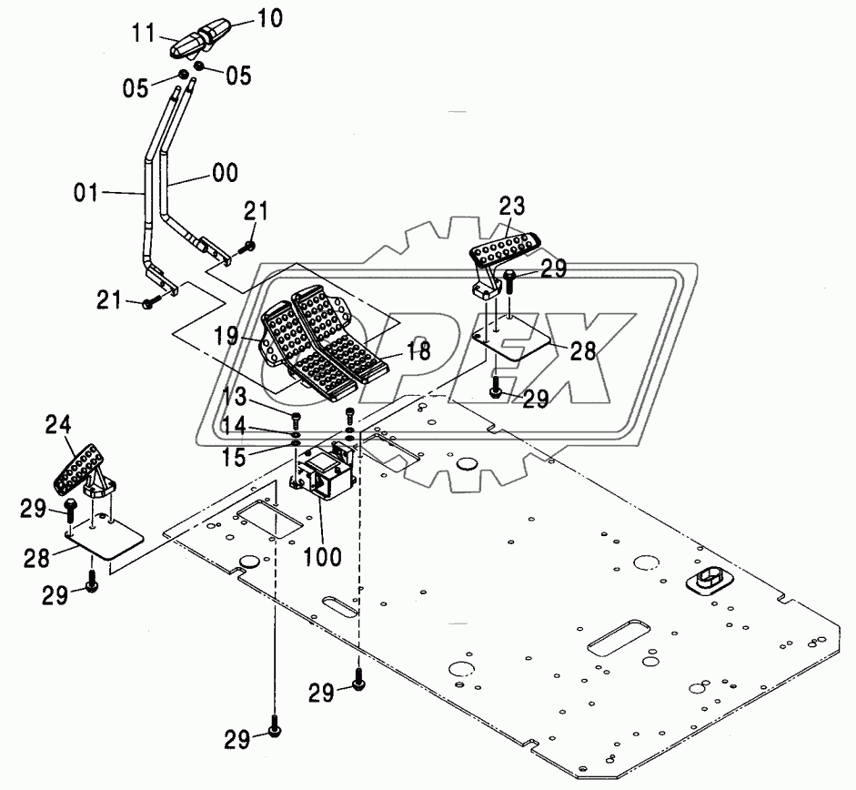 CONTROL LEVER (TRAVEL)<230, H, 250>