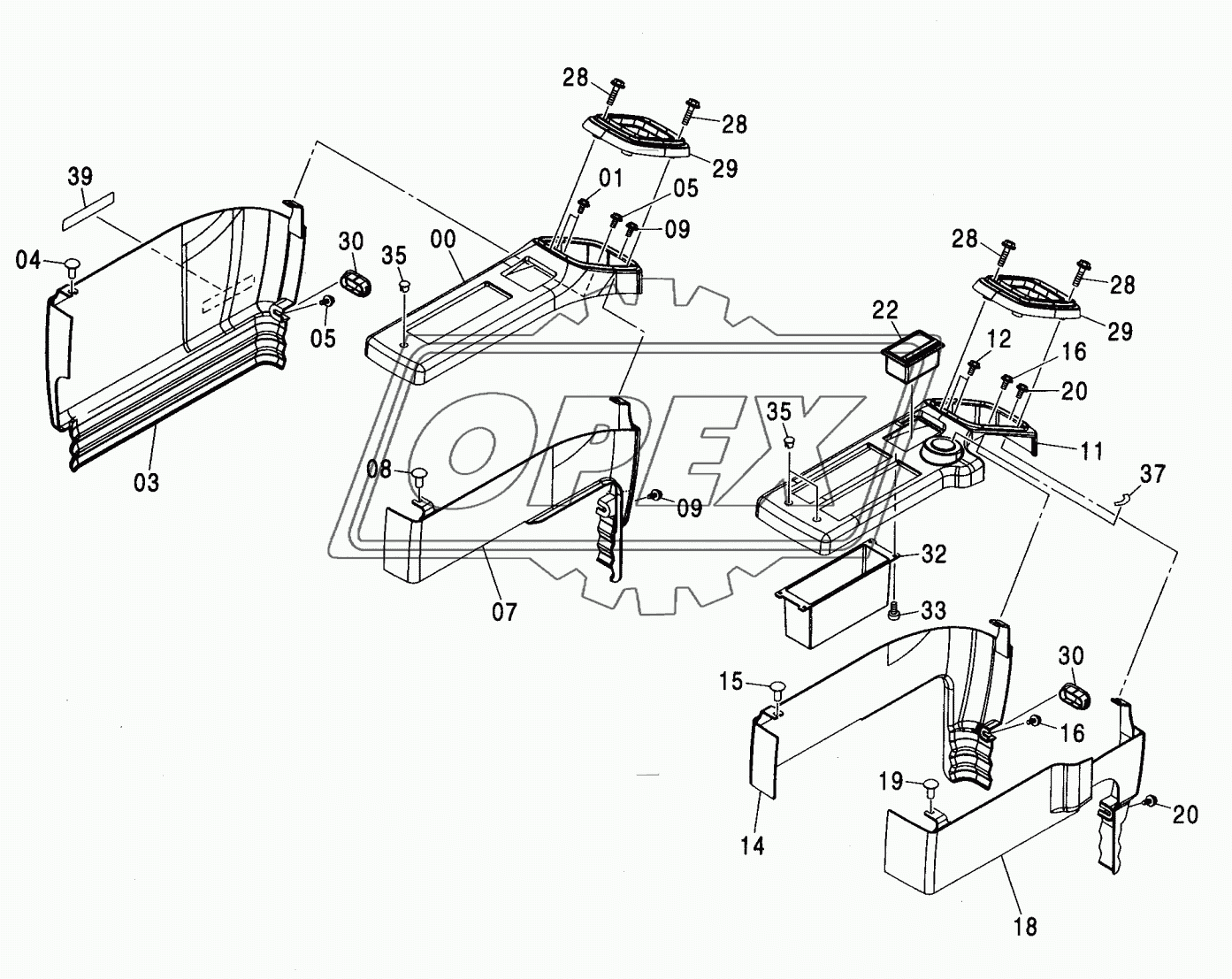 CONSOLE COVER <K>