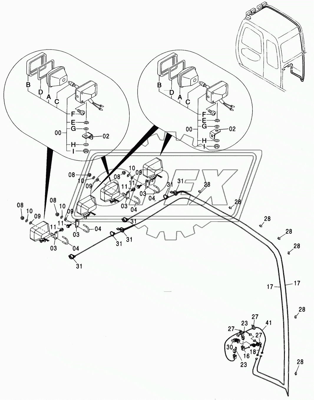 FRONT HEAD LAMP (4 LAMP)<250>