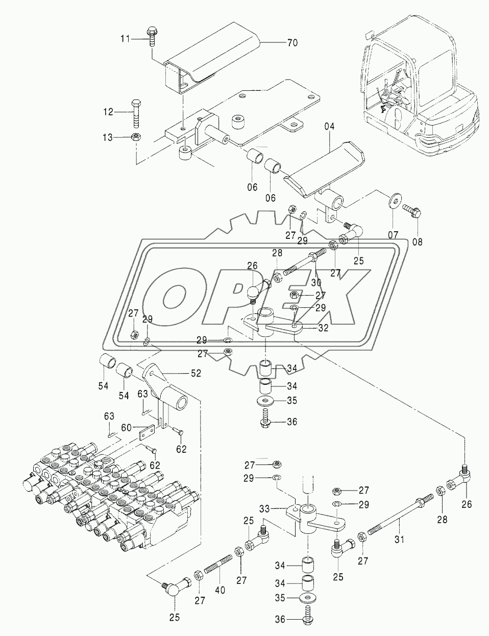 CONTROL LEVER (BOOM SWING)