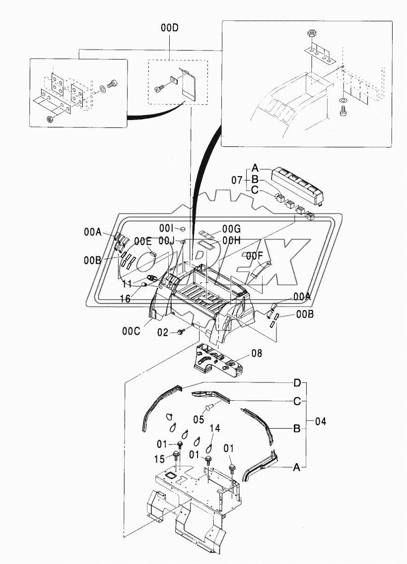 REAR BOX (AIR-CON.) STD