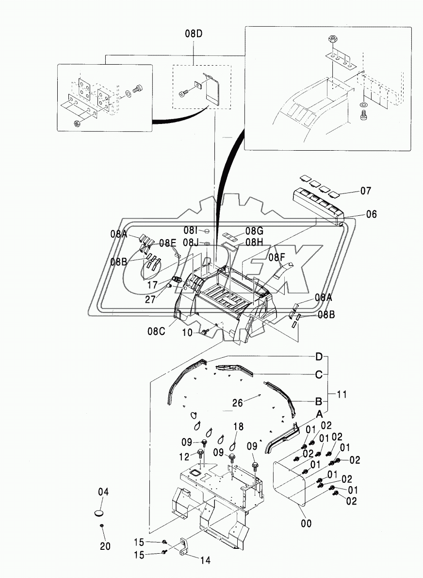 REAR BOX (HEATER LESS) STD