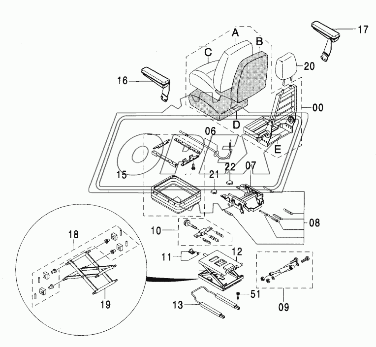 SUSPENSION SEAT (CLOTH)