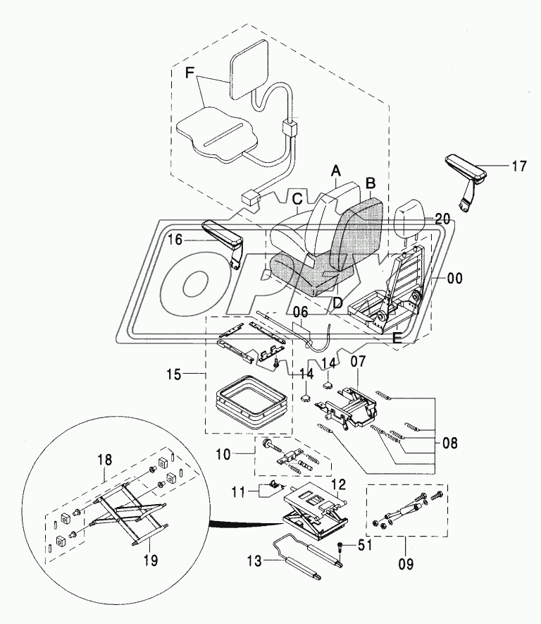 SUSPENSION SEAT (WITH HEATER) <280>