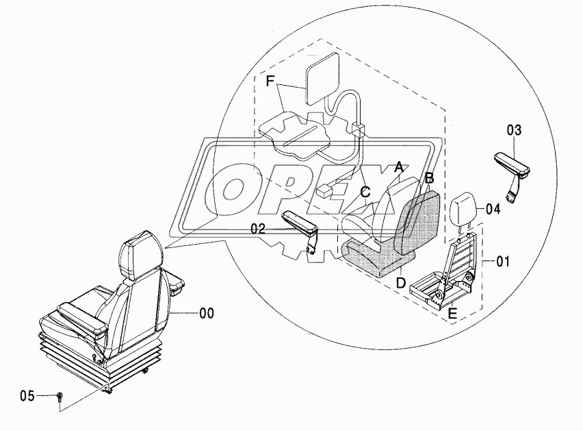 AIR-SUSPENSION SEAT (WITH HEATER) <280>