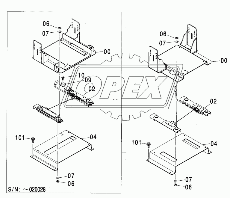 SEAT STAND (SUSPENSION) <280>NA