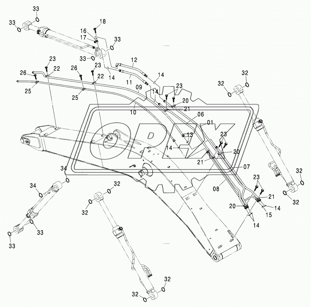 FRONT PIPING (MONO BOOM)