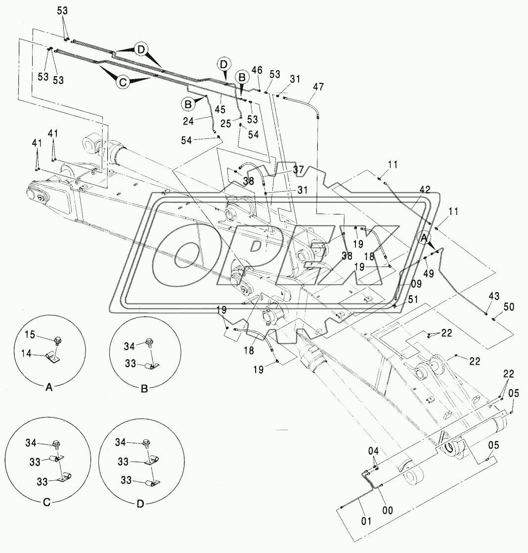 LUBRICATE PIPING (2P-BOOM) <280>