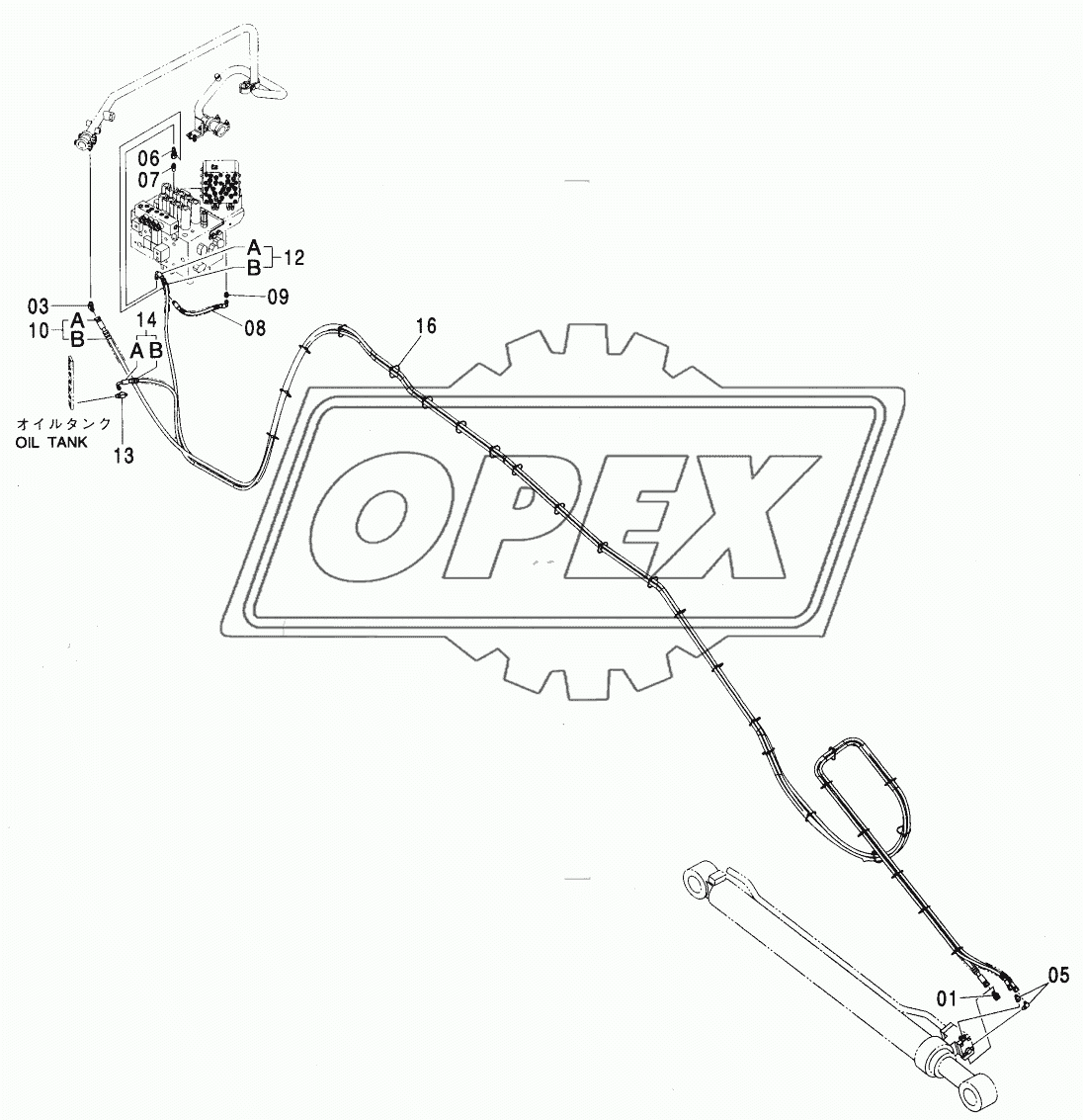 HOSE RUPTURE VALVE PIPING (ARM)ISO SPEC. 2P-BOOM