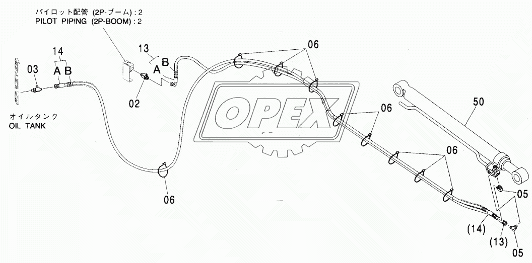 HOSE RUPTURE VALVE PIPING (POSITIONING)ISO SPEC. 2P-BOOM 1