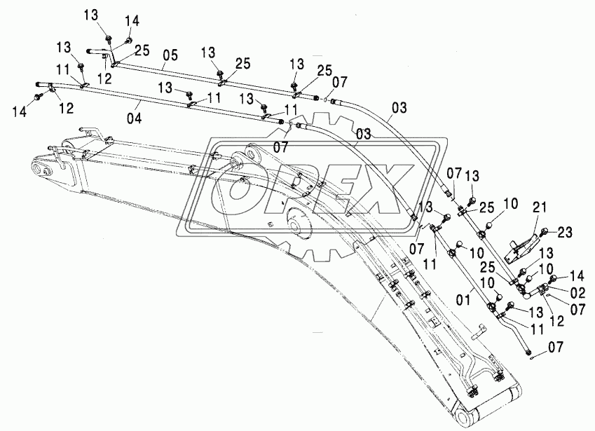 BOOM PIPING (BREAKER & CRUSHER)MONO BOOM<270>