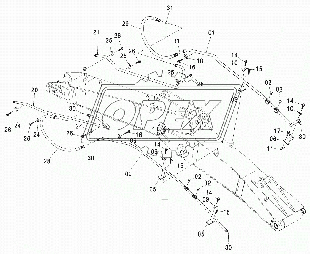 BOOM PIPING (BREAKER & CRUSHER)2P-BOOM<280>