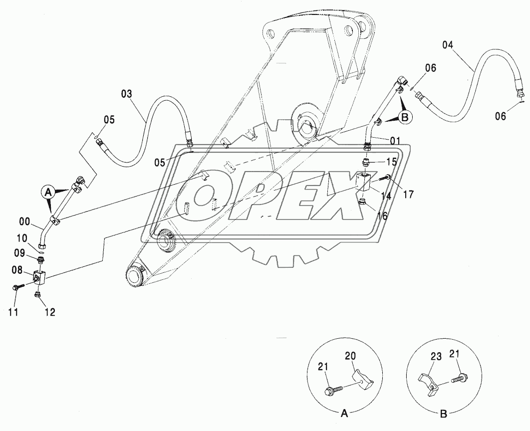 ARM PIPING (2.4M ARM) BREAKER & CRUSHER)<280>