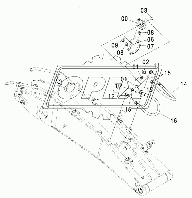 HSB BREAKER PIPING (BREAKER & CRUSHER) 2P-BOOM<280>