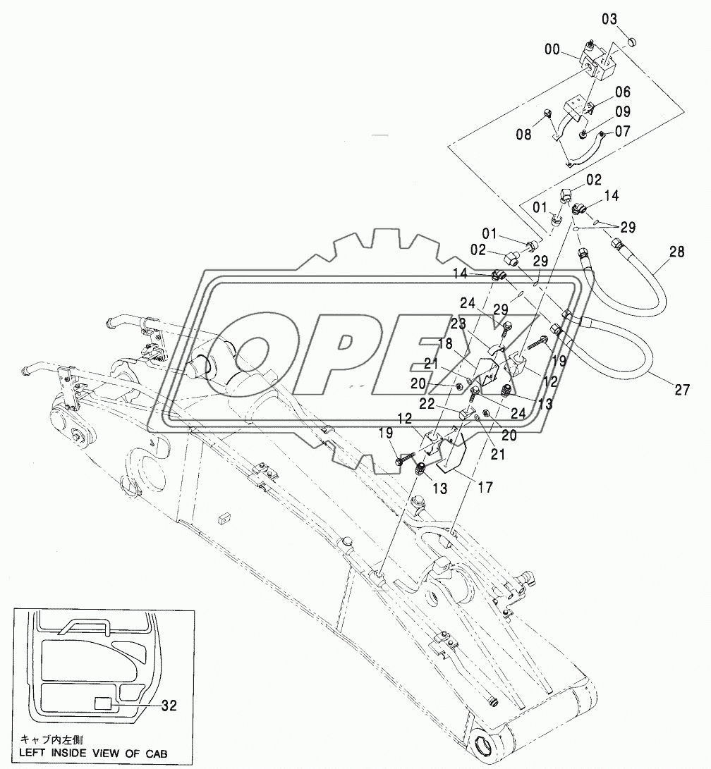 HSB COMMON PIPING (BREAKER & CRUSHER)2P-BOOM<280>