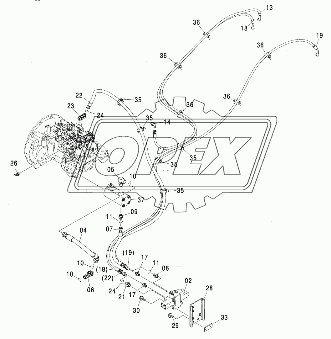 ADD. GEAR PUMP PIPING (30L)