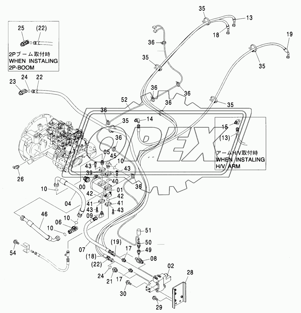 ADD. GEAR PUMP PIPING (50L)