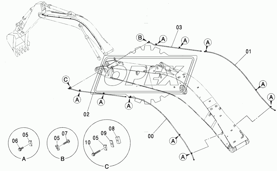 QUICKHITCH PIPING MONO BOOM<280>