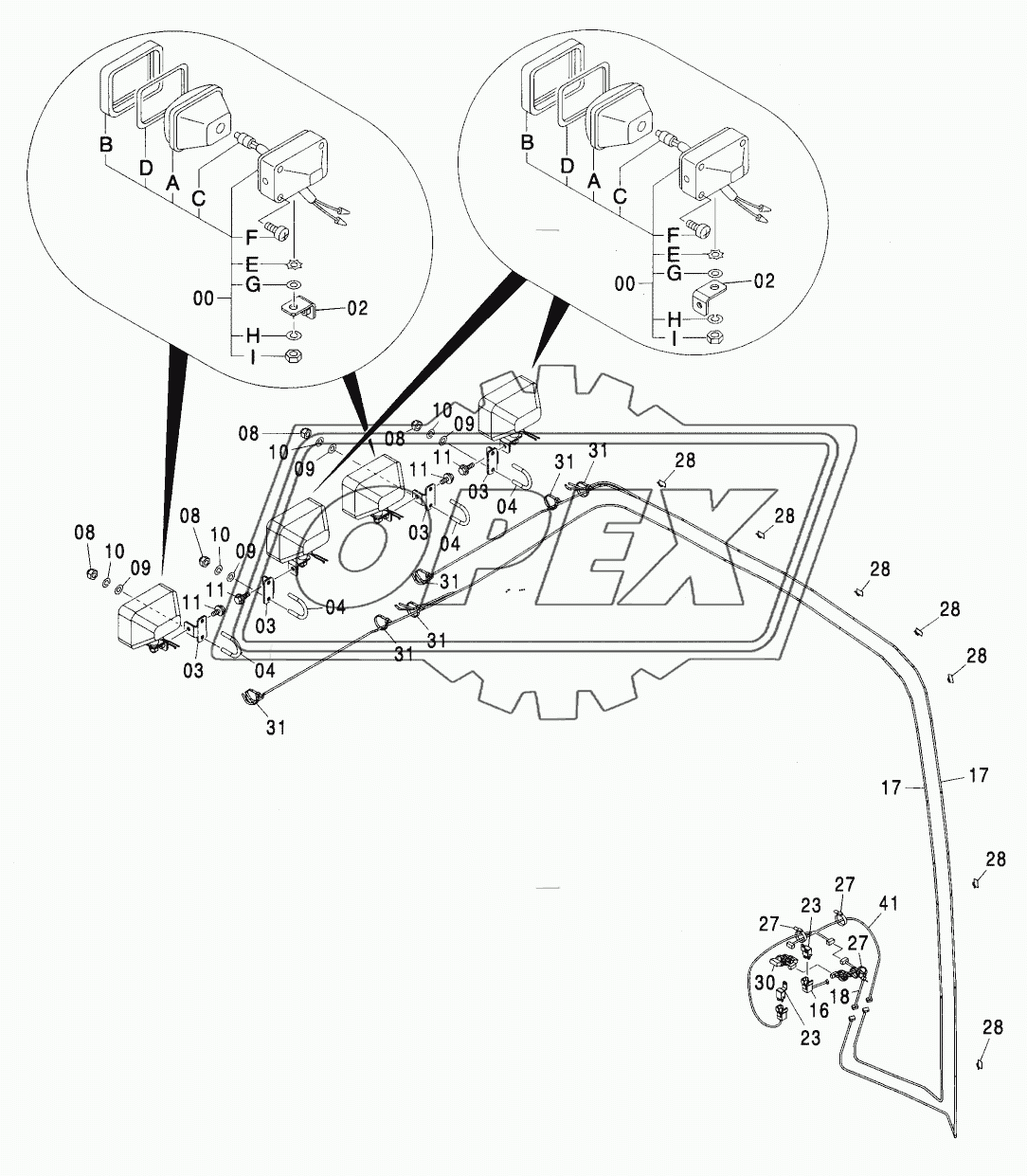 FRONT HEAD LAMP (4 LAMP) <280>