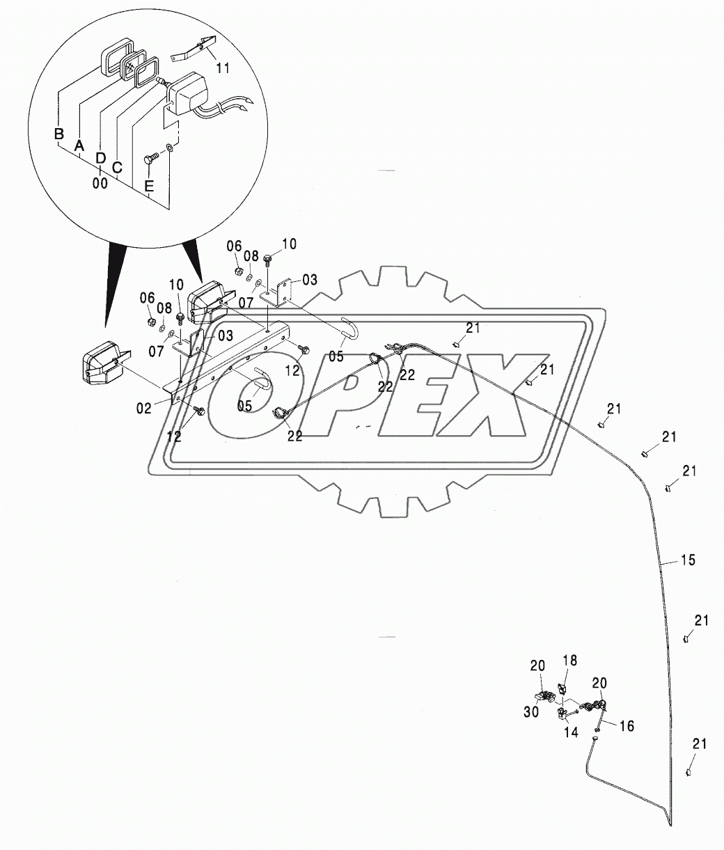 FRONT HEAD LAMP (2 LAMP WITH SUNSHADE) <280>